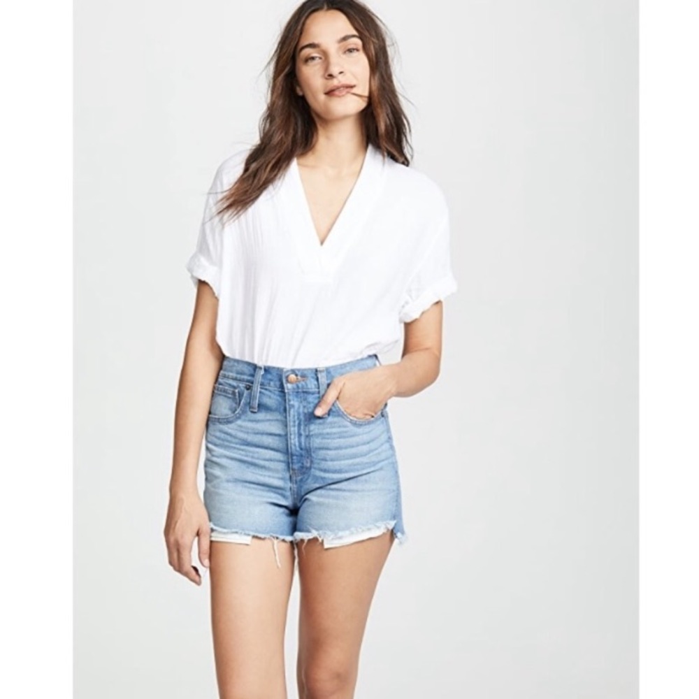 Madewell Perfect Jean Shorts Step Hem Edition